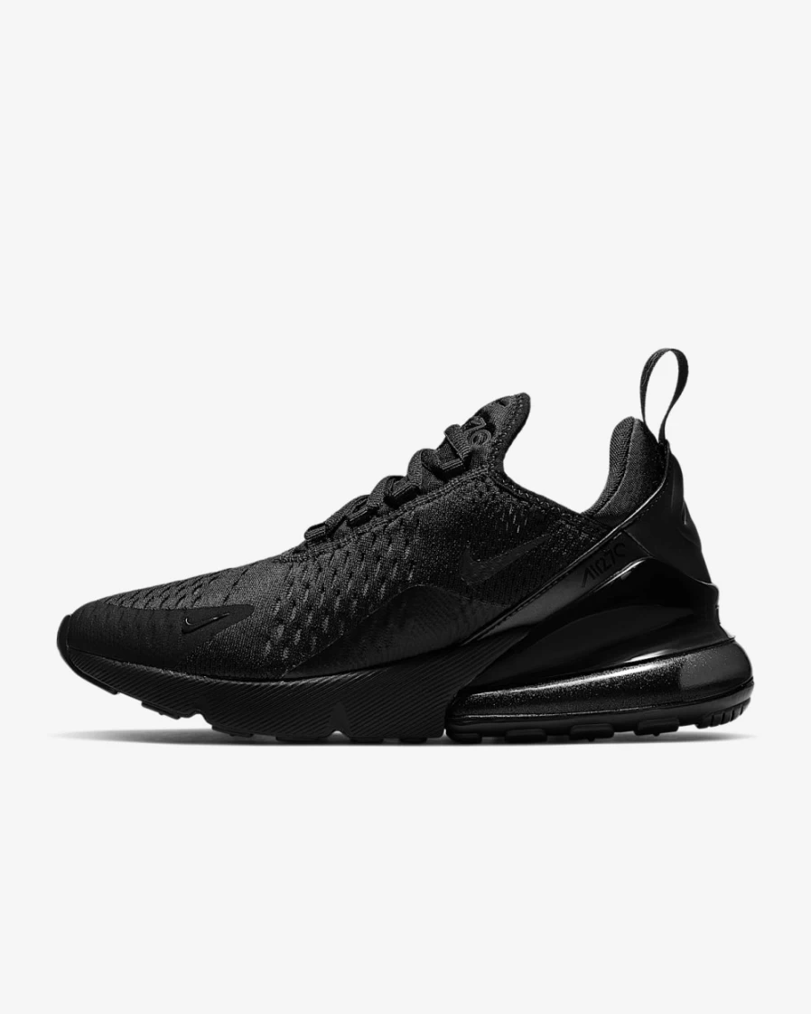 Nike Air Max 270 Women's Black Running Shoes - Triple Black Style