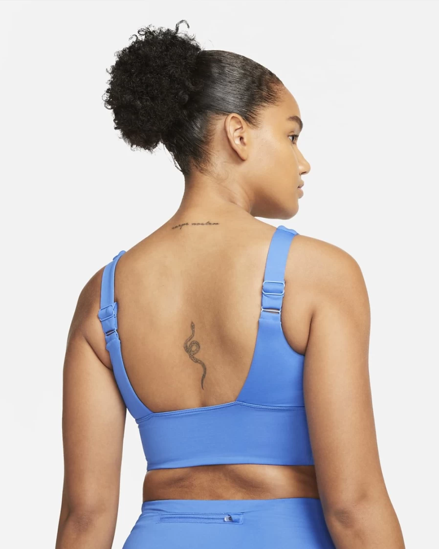 Nike Women's Pacific Blue Scoop Neck Midkini Swim Top - Essential Swimwear Collection