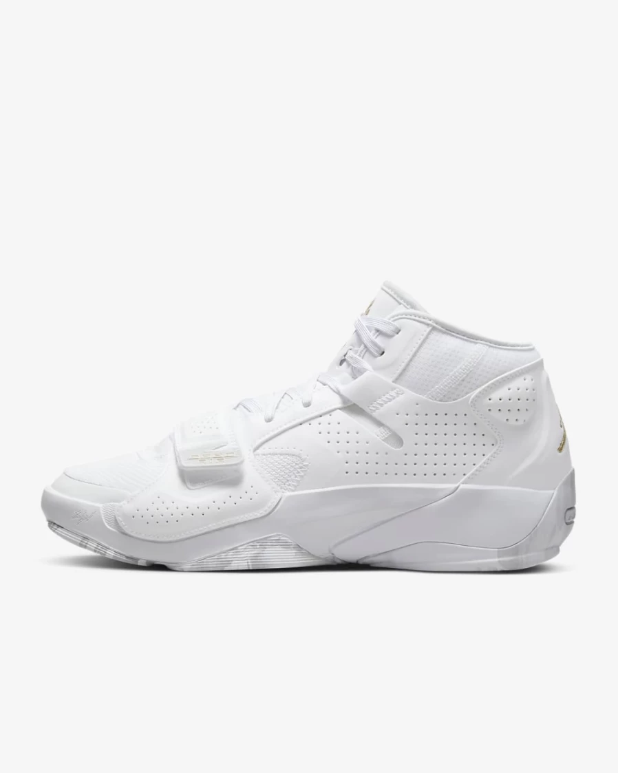 Nike Zion 2 TB Basketball Shoes for Men & Women - White/Vast Grey/Metallic Gold