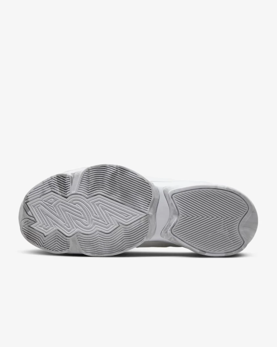 Nike Zion 2 TB Basketball Shoes for Men & Women - White/Vast Grey/Metallic Gold