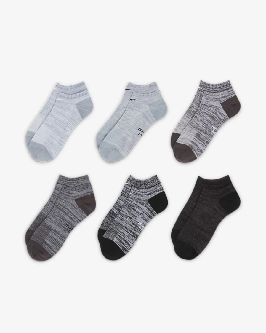 Nike Women's Multi-Color No-Show Lightweight Training Socks 6-Pack