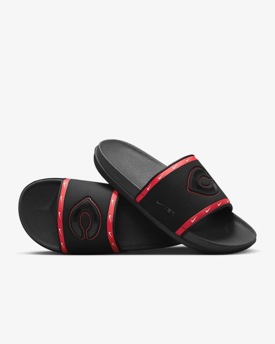 Nike Offcourt Slide MLB Cincinnati Reds - Black/Sport Red/White/Anthracite - Men's & Women's Comfortable Sandals