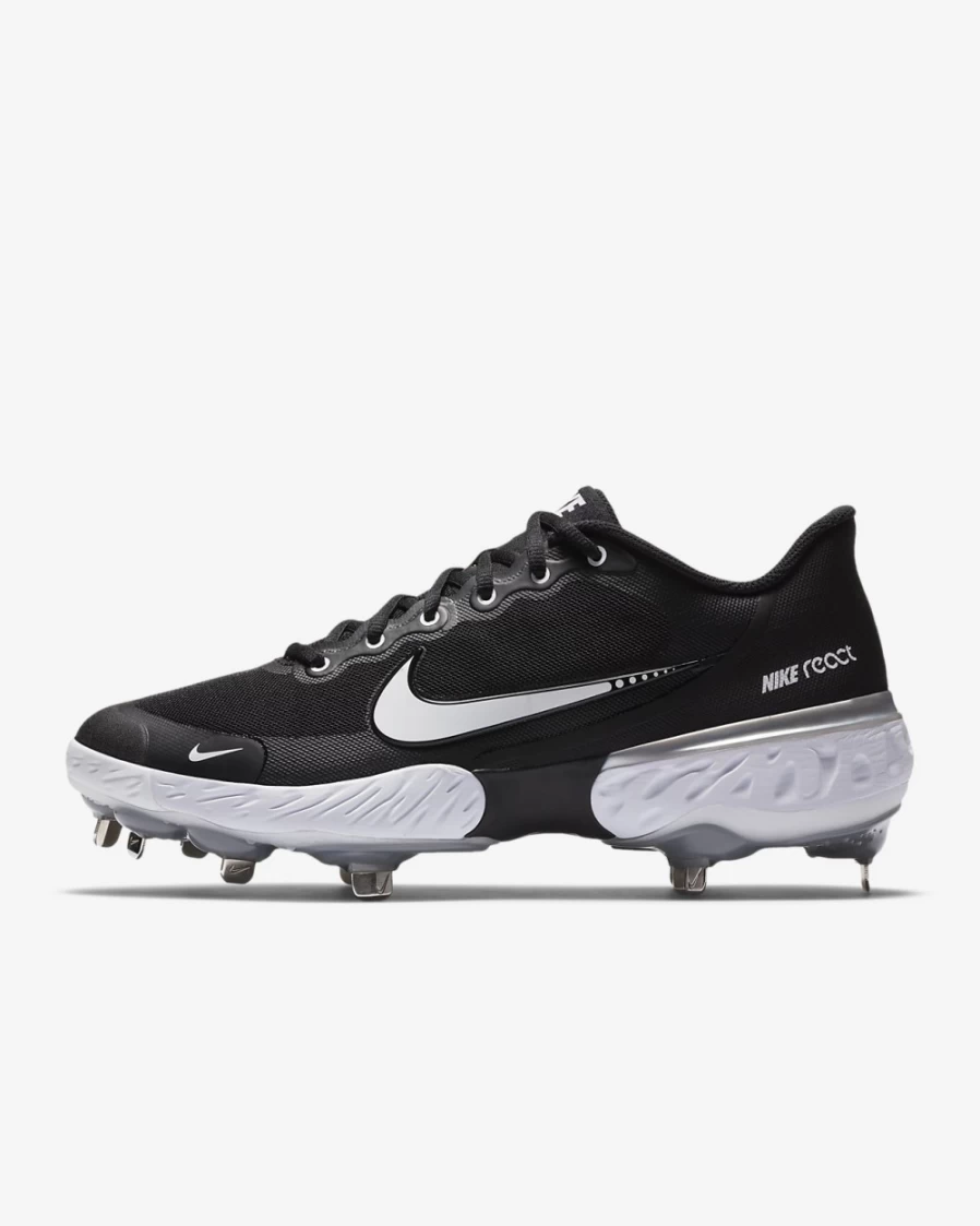 Nike Alpha Huarache Elite 3 Low Baseball Cleats for Men & Women - Black/Light Smoke Grey/White