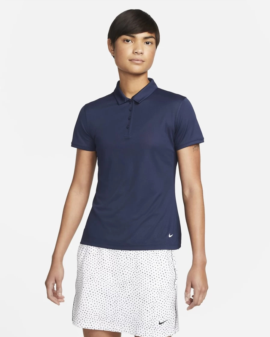 Nike Dri-FIT Victory Women's Golf Polo Shirt - College Navy/White, Moisture-Wicking, Comfortable Fit
