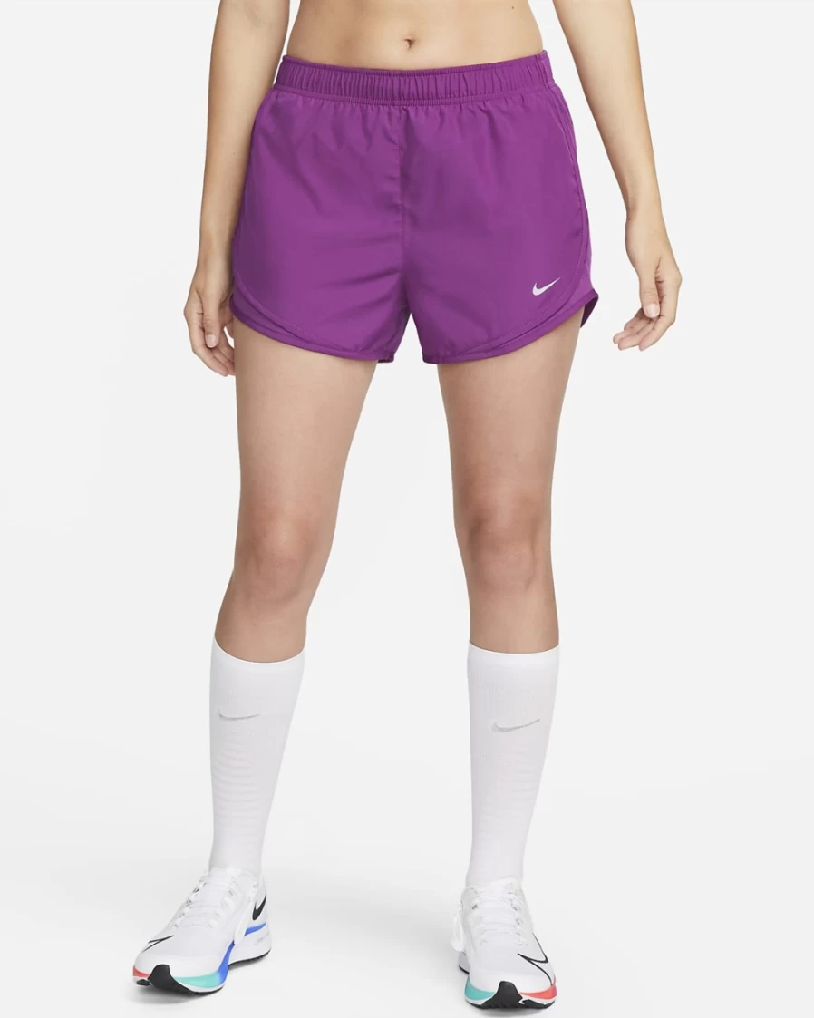 Nike Women's Viotech/Wolf Grey Tempo Brief-Lined Running Shorts