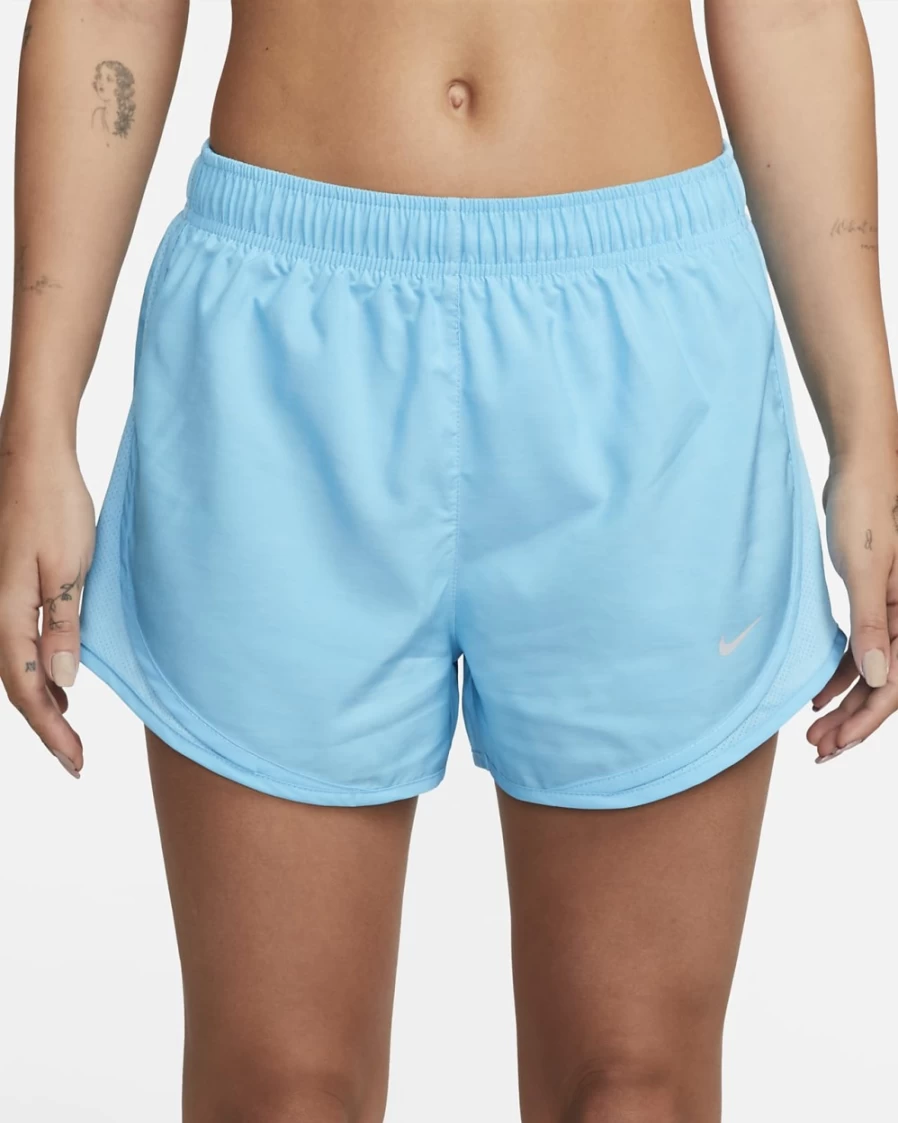 Nike Women's Tempo Brief-Lined Running Shorts - Baltic Blue/Wolf Grey