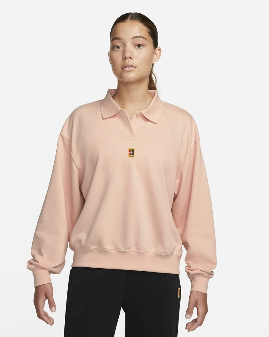 NikeCourt Dri-FIT Heritage Women's Tennis Polo Shirt - Arctic Orange, Breathable & Moisture-Wicking for Women