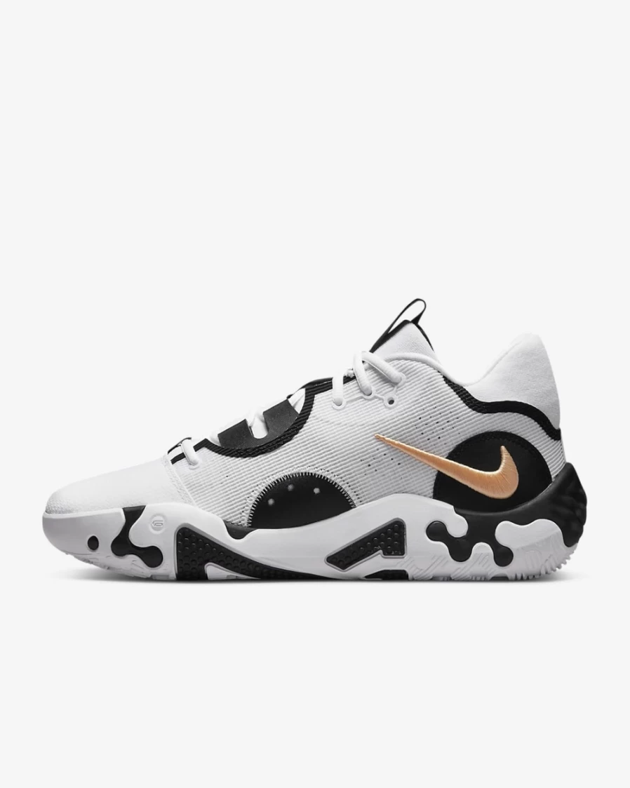 Nike PG 6 Basketball Shoes for Men & Women - White/Black/Orange Chalk