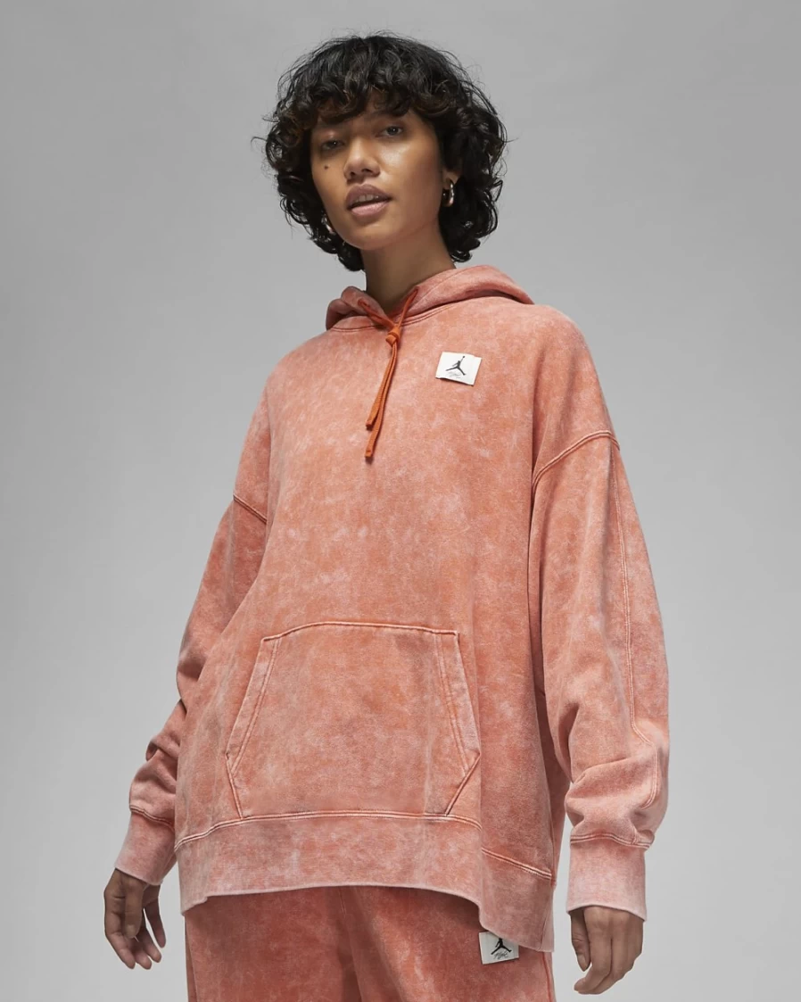 Nike Jordan Flight Women's Light Sienna Fleece Hoodie - Comfortable & Stylish Pullover