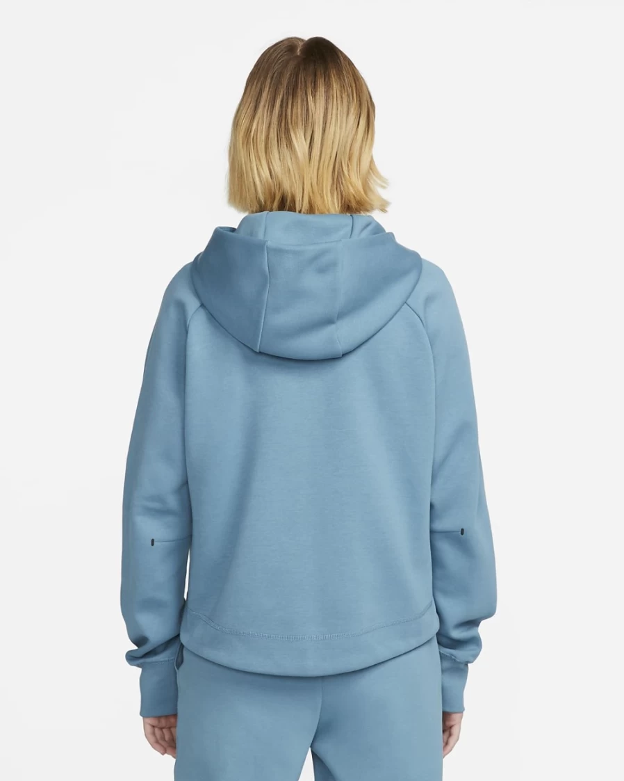 Nike Women's Tech Fleece Windrunner Full-Zip Hoodie in Noise Aqua/Black