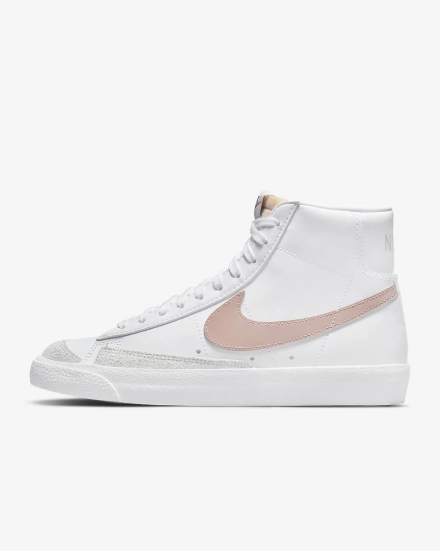 Nike Blazer Mid '77 Vintage Women's Sneakers in White, Peach, Summit White, and Pink Oxford