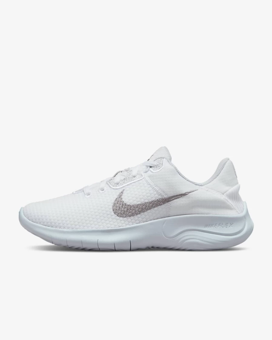Nike Women's Experience Run 11 Next Nature Road Running Shoes - White/Pure Platinum/Metallic Silver