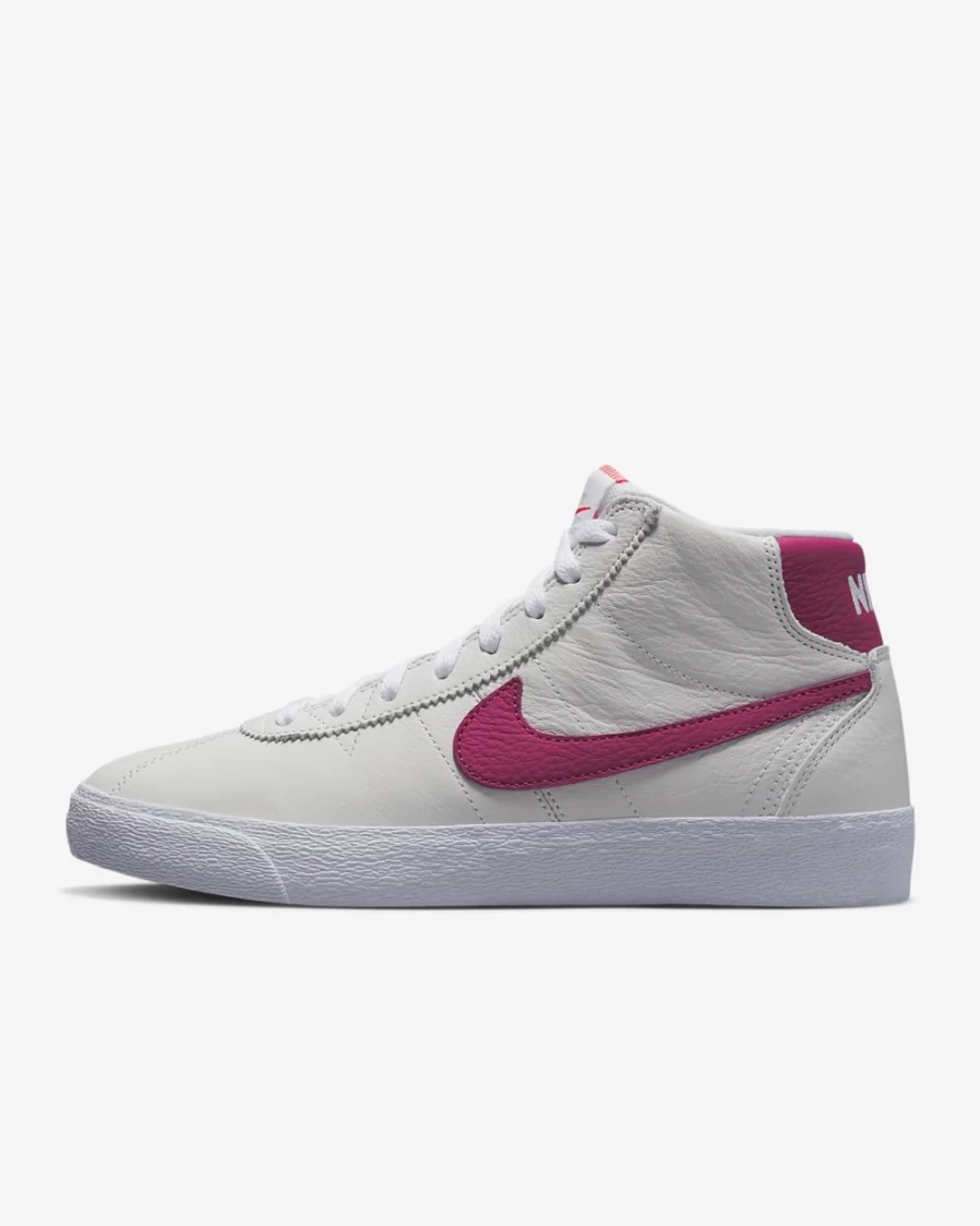 Nike SB Bruin Hi ISO Women's Skate Shoes - White/White/Sweet Beet