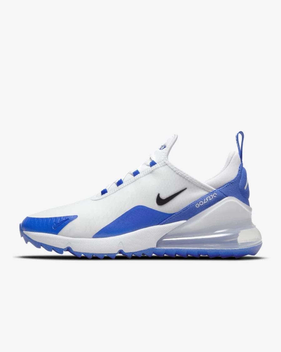 Nike Air Max 270 G Golf Shoes for Men & Women - White/Racer Blue/Pure Platinum/Black