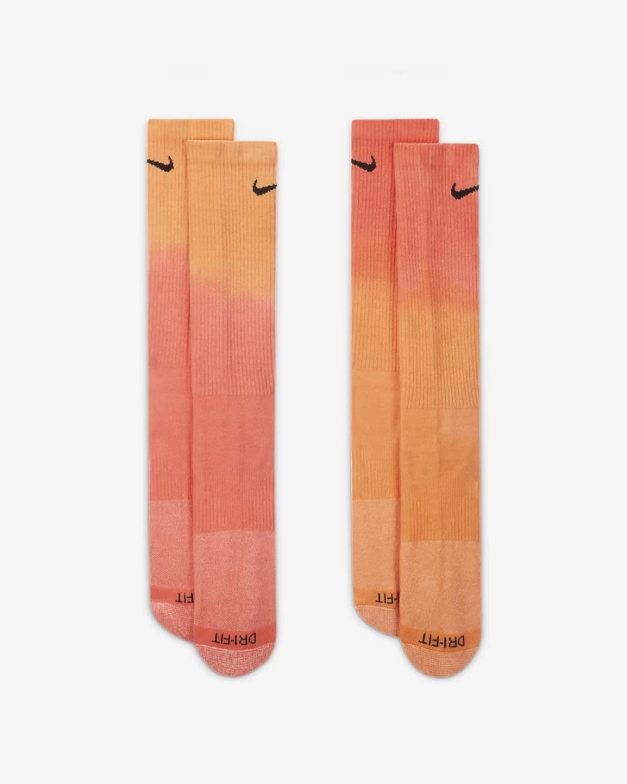 Nike Everyday Plus Cushioned Crew Socks for Men & Women - Multi-Color (2-Pair Pack)