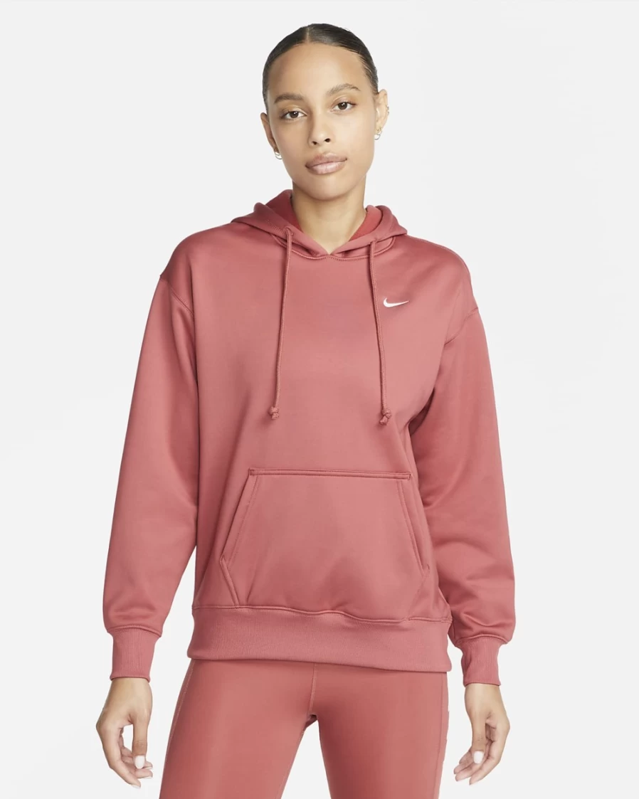 Nike Therma Women's Canyon Rust/White Pullover Hoodie for Training