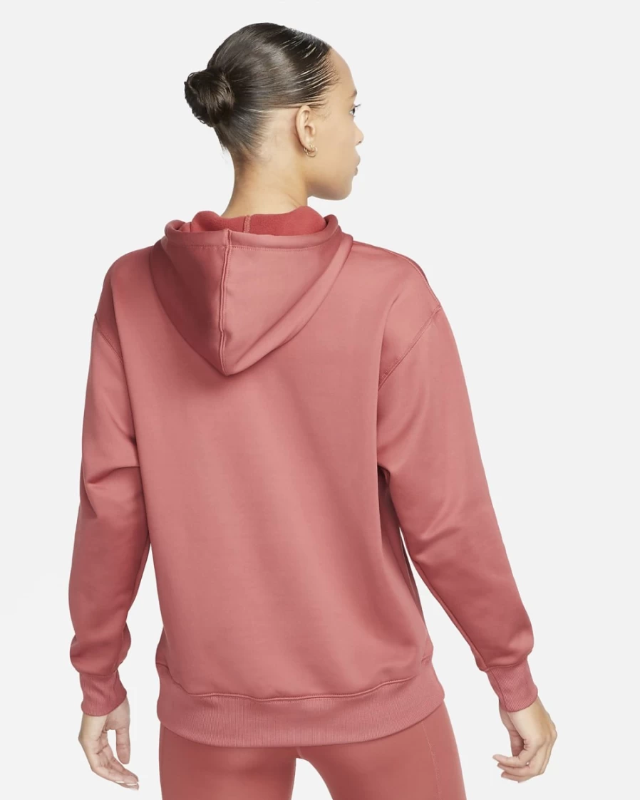 Nike Therma Women's Canyon Rust/White Pullover Hoodie for Training