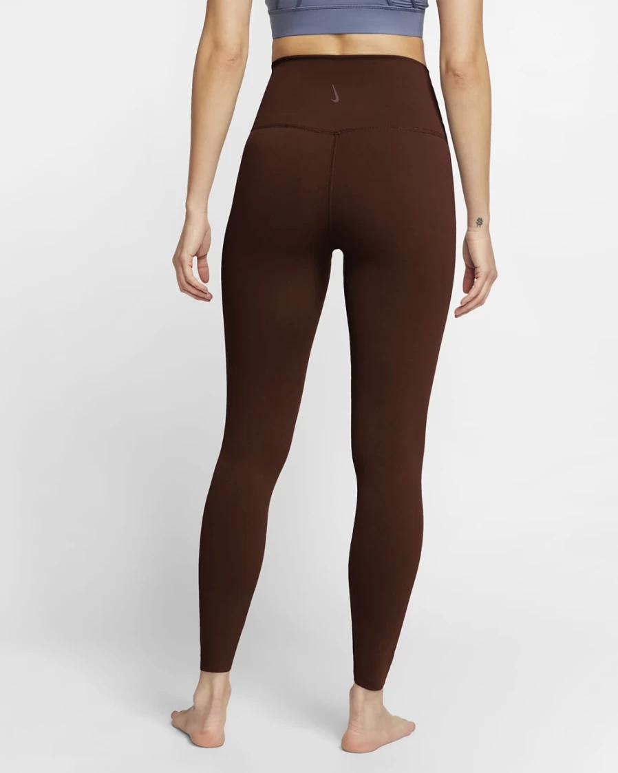 Nike Women's High-Waisted 7/8 Yoga Leggings in Bronze Eclipse/Smokey Mauve - Dri-FIT Luxe Infinalon Fabric