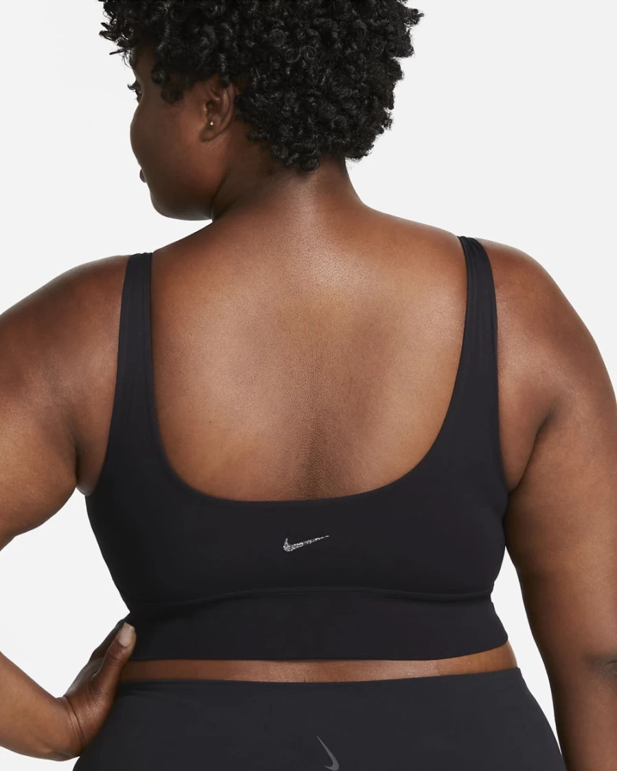 Nike Women's Alate Solo Light-Support Longline Sports Bra - Plus Size, Black/Iron Grey