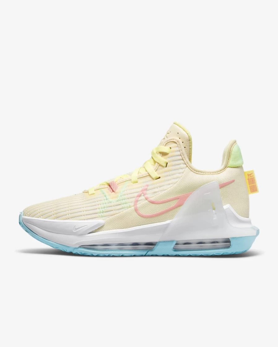 Nike LeBron Witness 6 Basketball Shoes for Men & Women - Coconut Milk, Vapor Green, Citron Tint, Polarized Blue