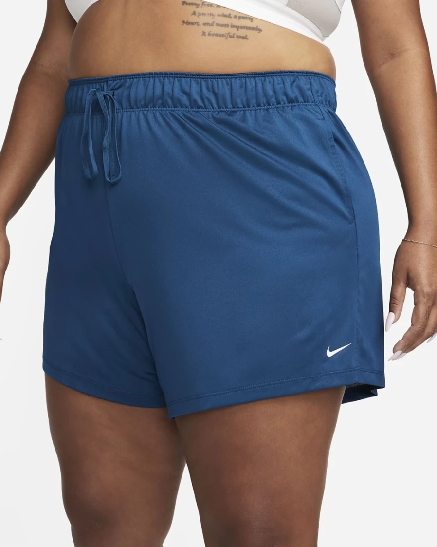 Nike Dri-FIT Attack Women's Plus Size Training Shorts in Valerian Blue/White