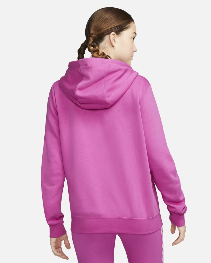 Nike Sportswear Club Fleece Women's Full-Zip Hoodie - Active Fuchsia/White