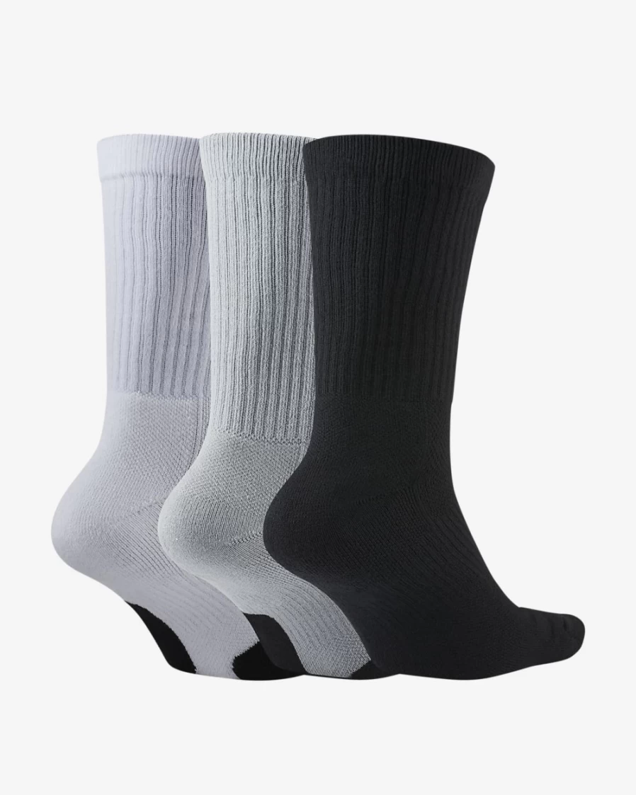 Nike Everyday Crew Basketball Socks 3-Pack for Men & Women - Multi-Color Athletic Socks