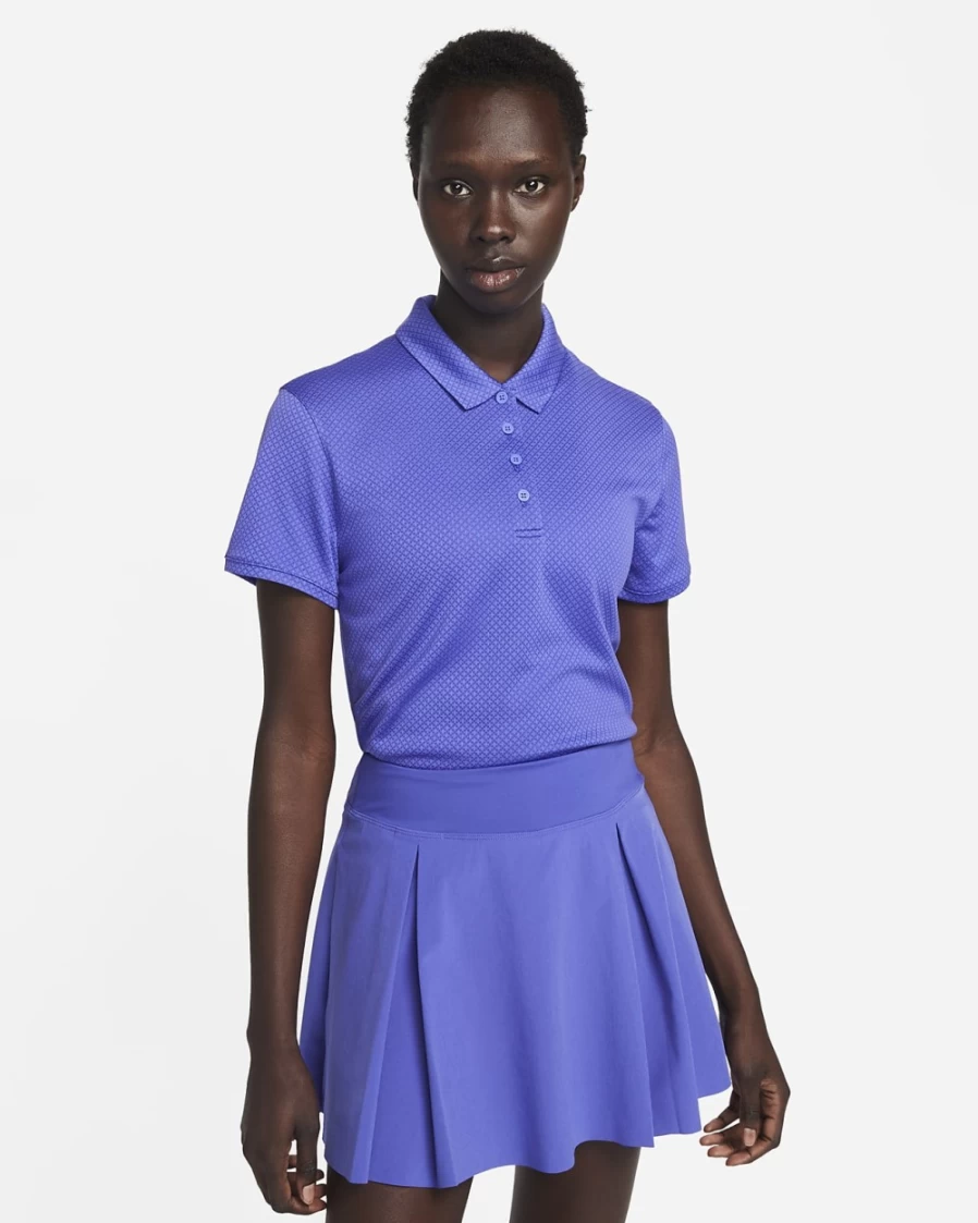 Nike Dri-FIT Victory Women's Golf Polo Shirt - Lapis/Black - Moisture-Wicking Performance Top
