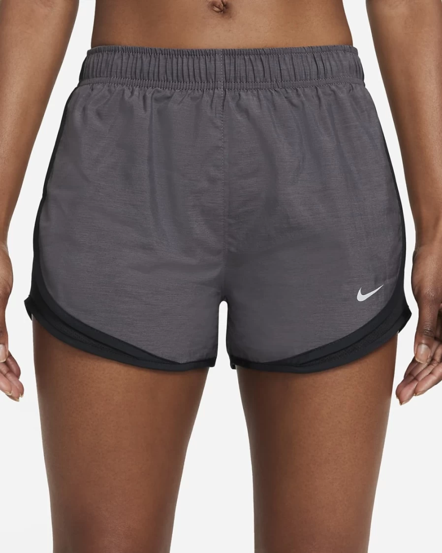 Nike Women's Tempo Brief-Lined Running Shorts - Black Heather, Black, Wolf Grey
