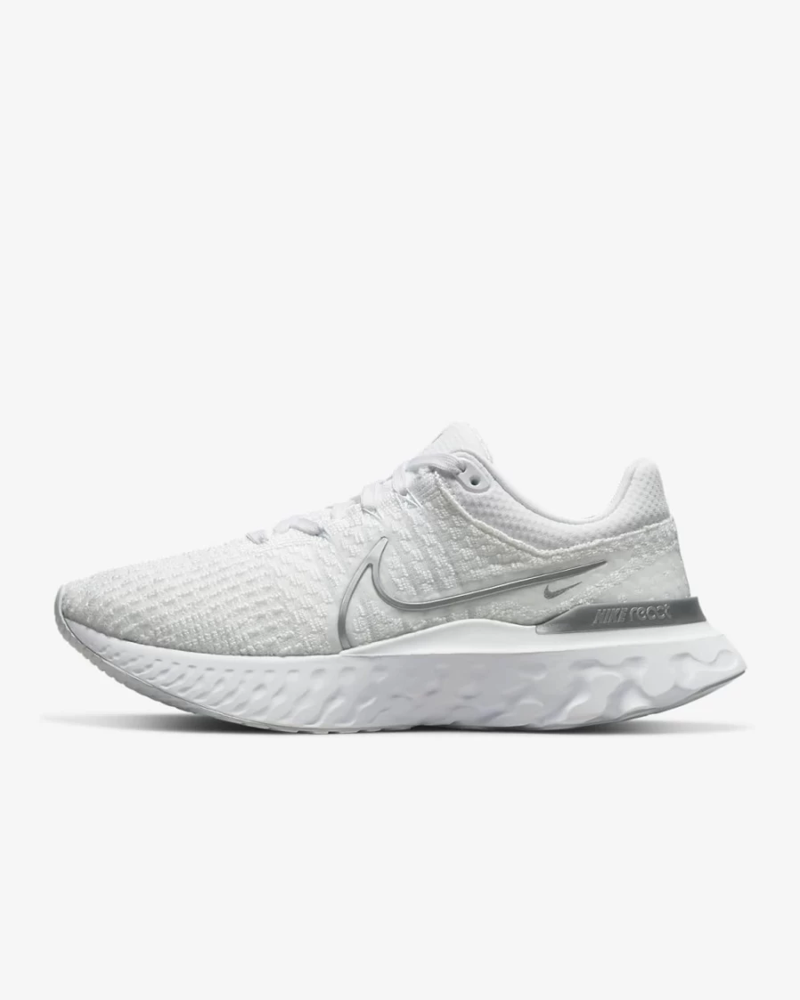 Nike React Infinity 3 Women's Road Running Shoes - White/Pure Platinum/Metallic Silver