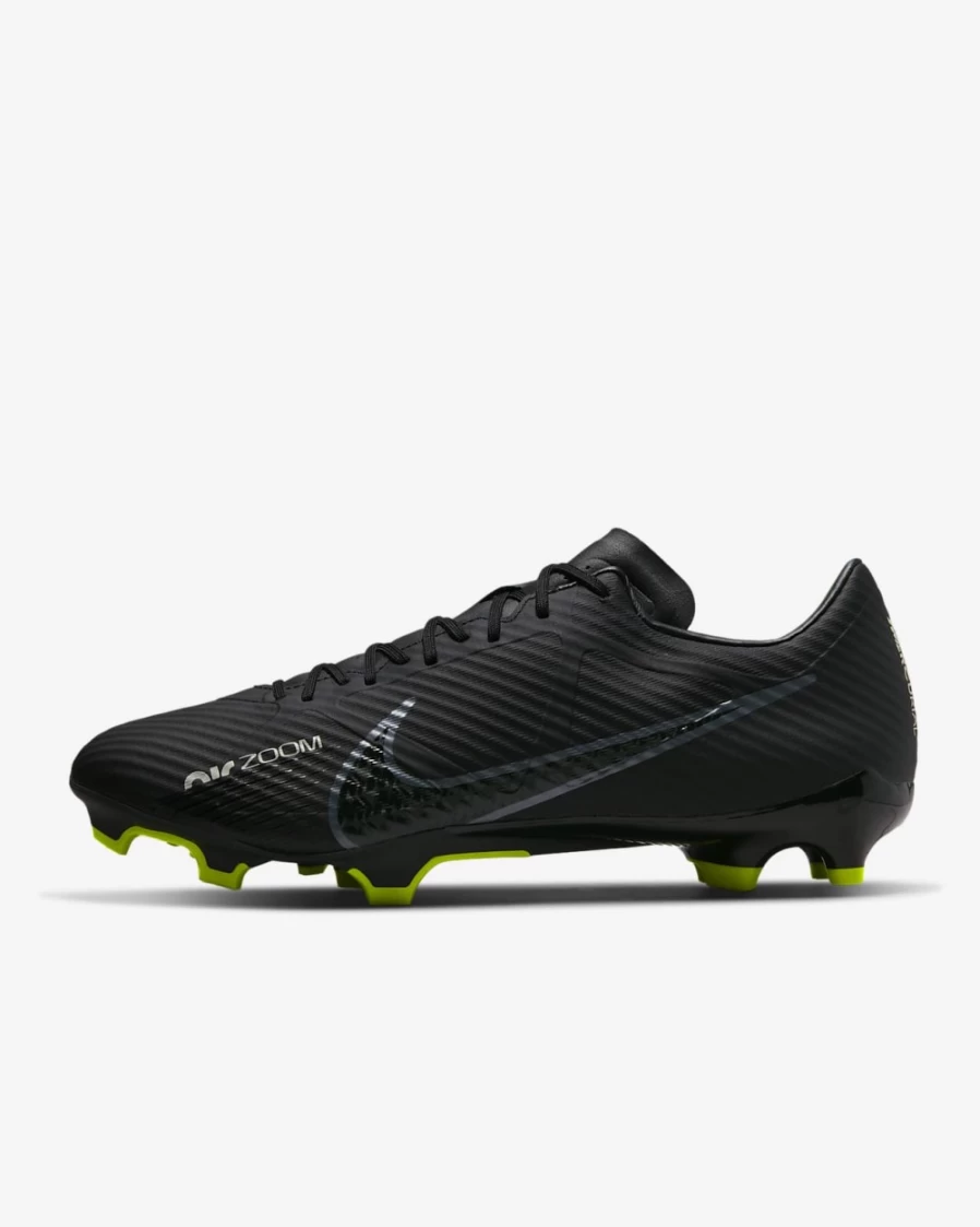 Nike Zoom Mercurial Vapor 15 Academy MG Multi-Ground Soccer Cleats for Men & Women - Black/Summit White/Volt/Dark Smoke Grey