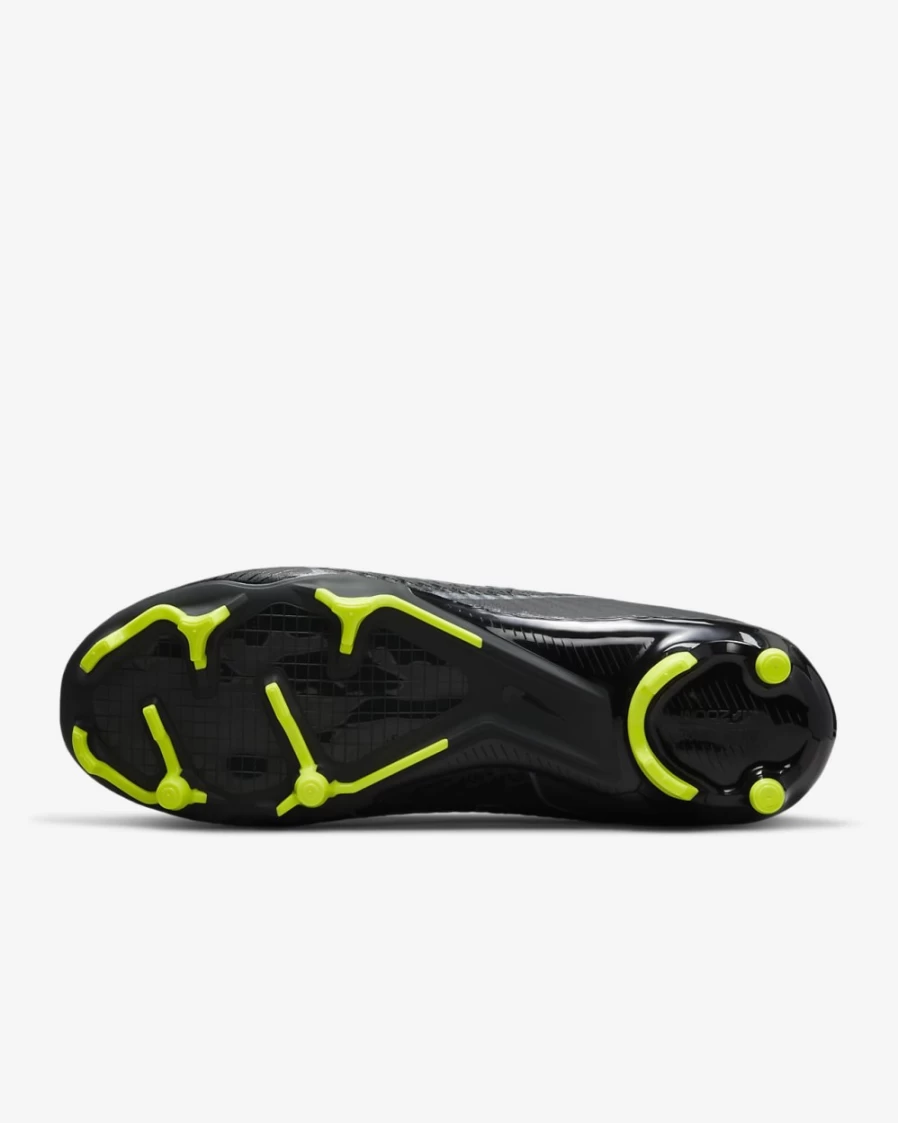 Nike Zoom Mercurial Vapor 15 Academy MG Multi-Ground Soccer Cleats for Men & Women - Black/Summit White/Volt/Dark Smoke Grey