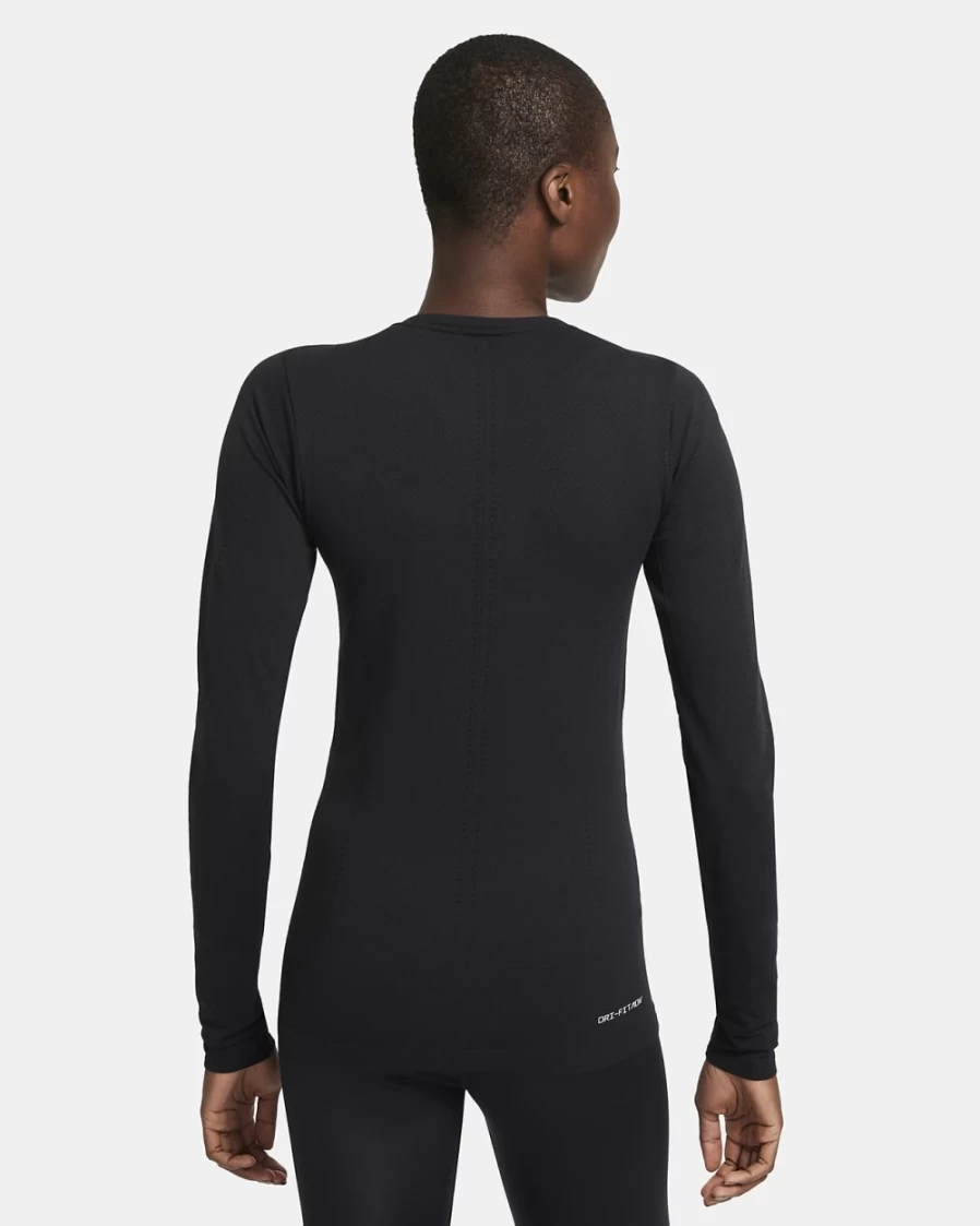 Nike Dri-FIT ADV Aura Women's Black Slim-Fit Long-Sleeve Workout Top