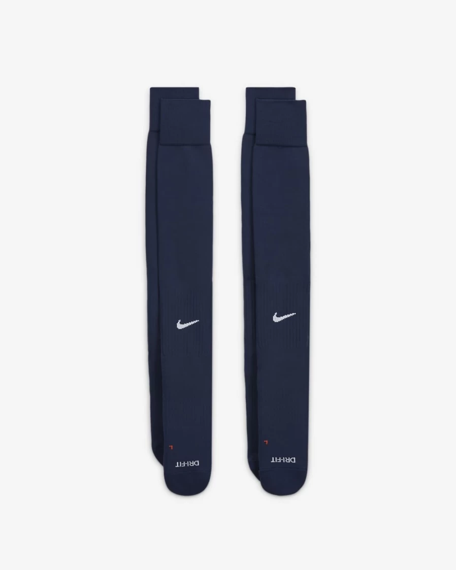 Nike College Navy/White Baseball Socks for Men & Women - 2 Pairs Over-the-Calf Softball Socks