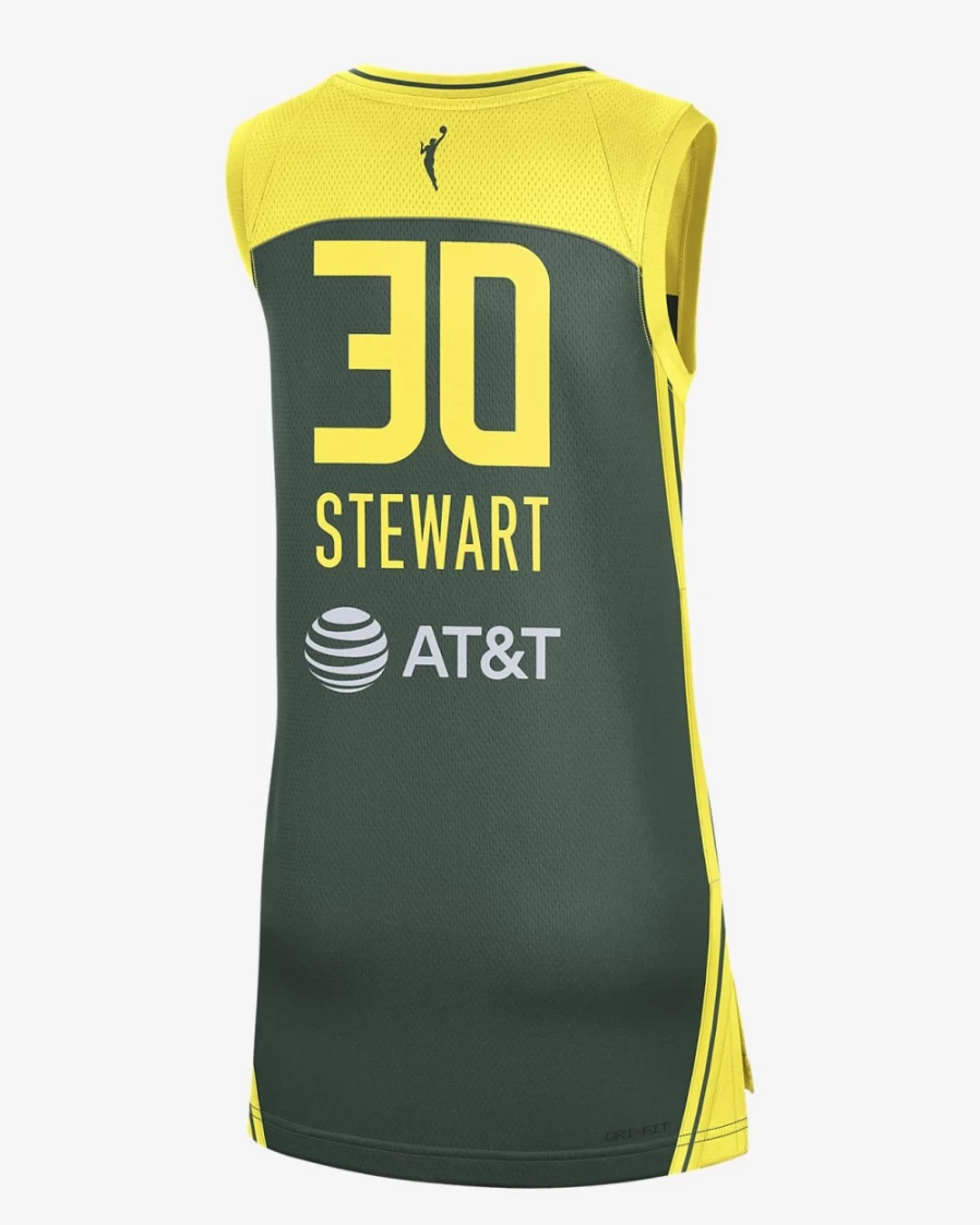 Nike Dri-FIT WNBA Breanna Stewart Storm Explorer Edition Jersey for Women - Fir/Yellow Strike