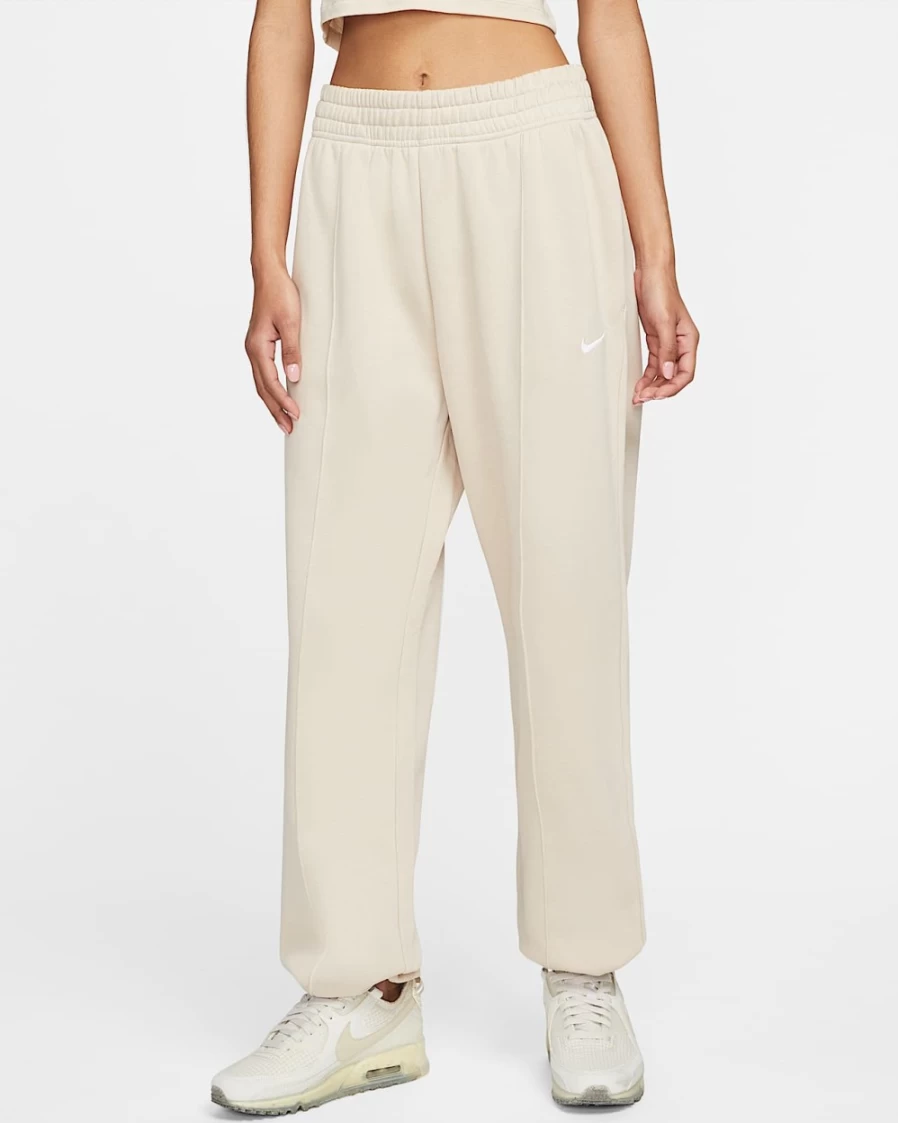Nike Women's Fleece Pants - Sportswear Essential Collection in Sanddrift/White