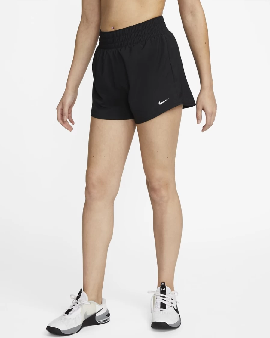 Nike Dri-FIT One Women's High-Waisted 3" Brief-Lined Workout Shorts - Black