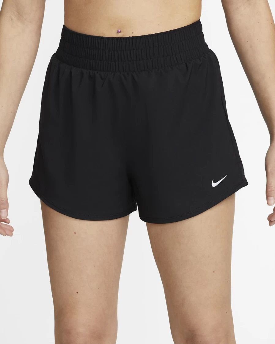 Nike Dri-FIT One Women's High-Waisted 3" Brief-Lined Workout Shorts - Black