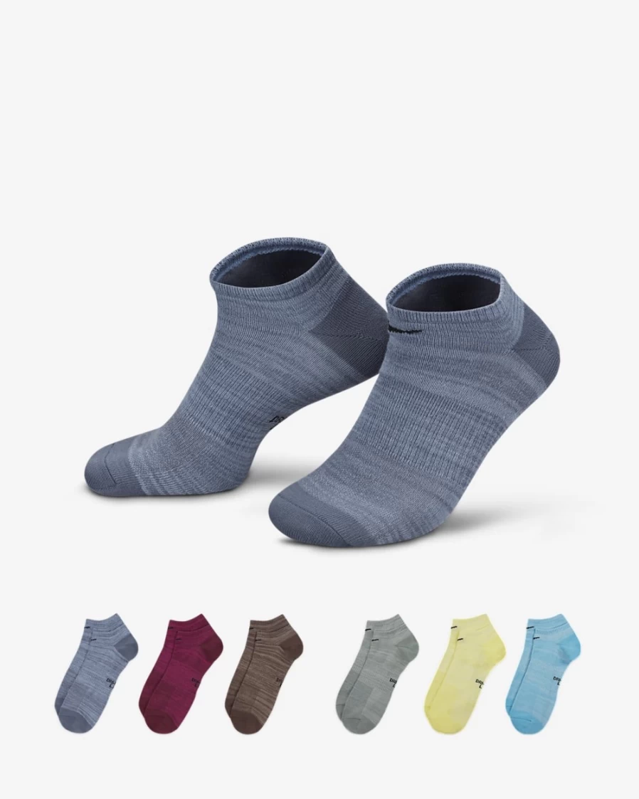 Nike Women's Multi-Color No-Show Lightweight Training Socks 6-Pack