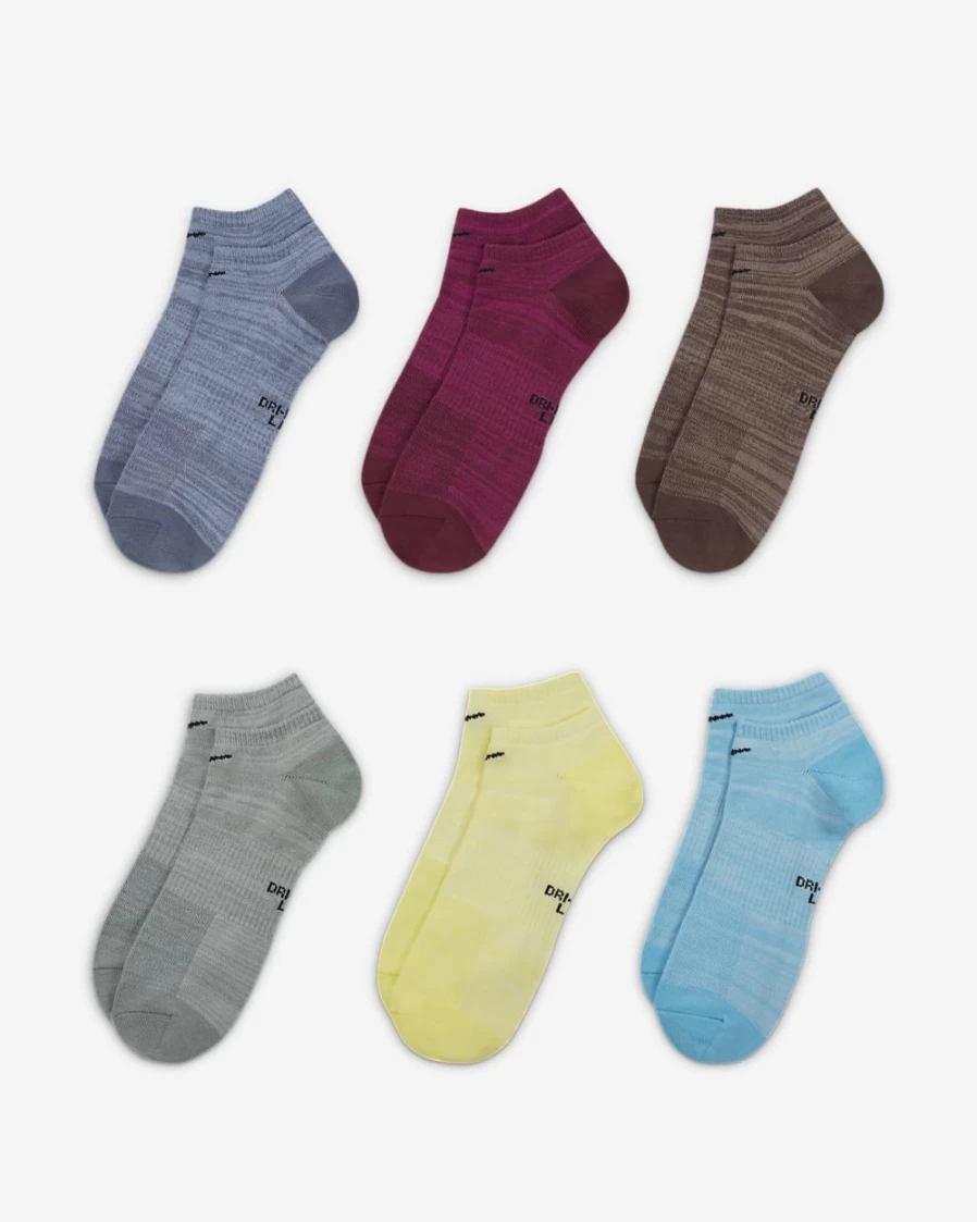 Nike Women's Multi-Color No-Show Lightweight Training Socks 6-Pack