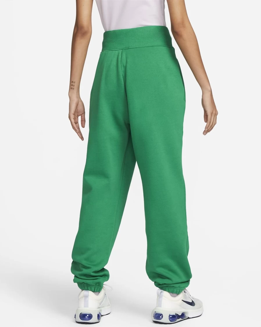Nike Women's High-Waisted Oversized Fleece Sweatpants in Malachite/Sail - Phoenix Sportswear Collection
