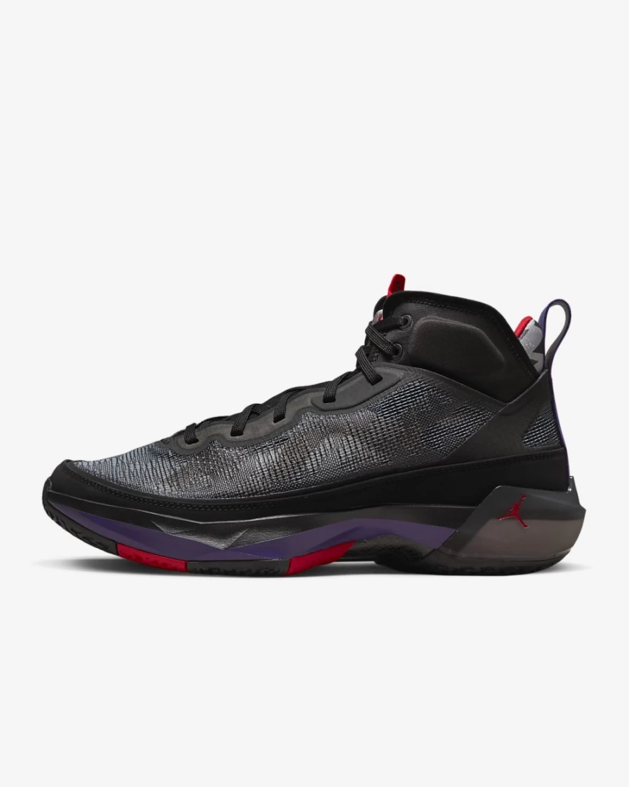 Nike Air Jordan XXXVII Basketball Shoes for Men & Women - Black/Club Purple/Dark Charcoal/True Red