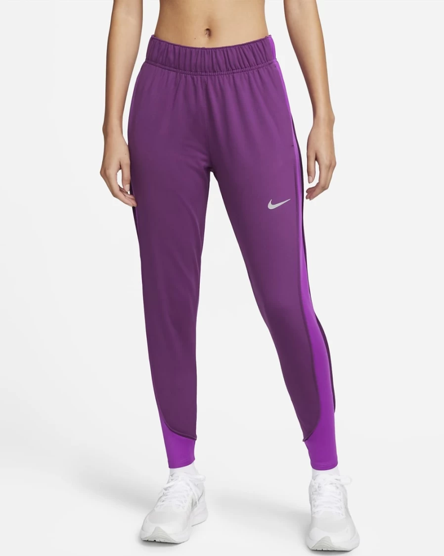 Nike Women's Therma-FIT Essential Running Pants - Viotech/Vivid Purple, Thermal Fitness Tights for Cold Weather Training