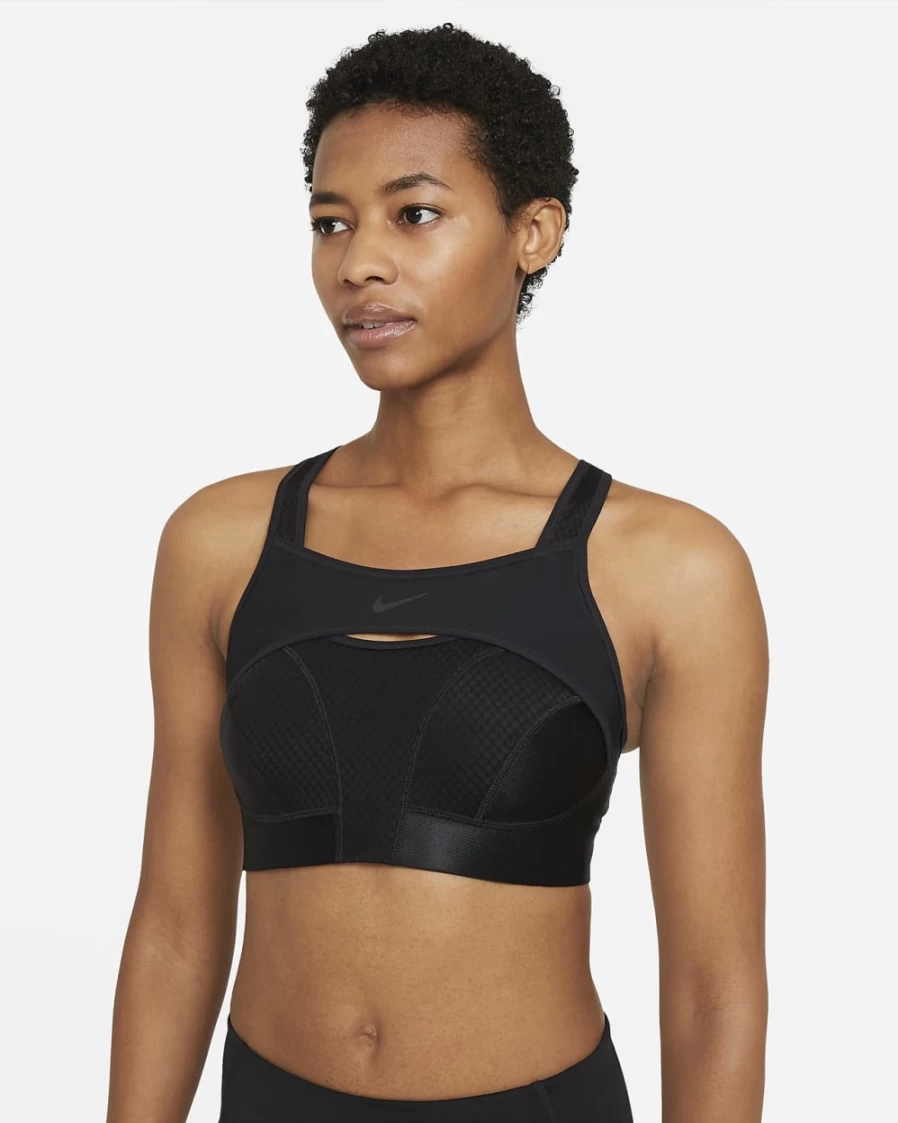 Nike Dri-FIT ADV Alpha Women's High-Support Sports Bra - Black/Dark Smoke Grey
