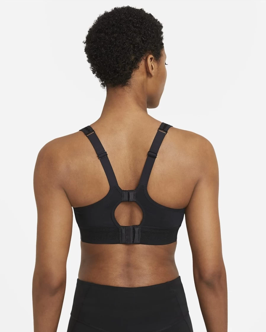 Nike Dri-FIT ADV Alpha Women's High-Support Sports Bra - Black/Dark Smoke Grey - Moisture-Wicking Workout Top for Intense Training