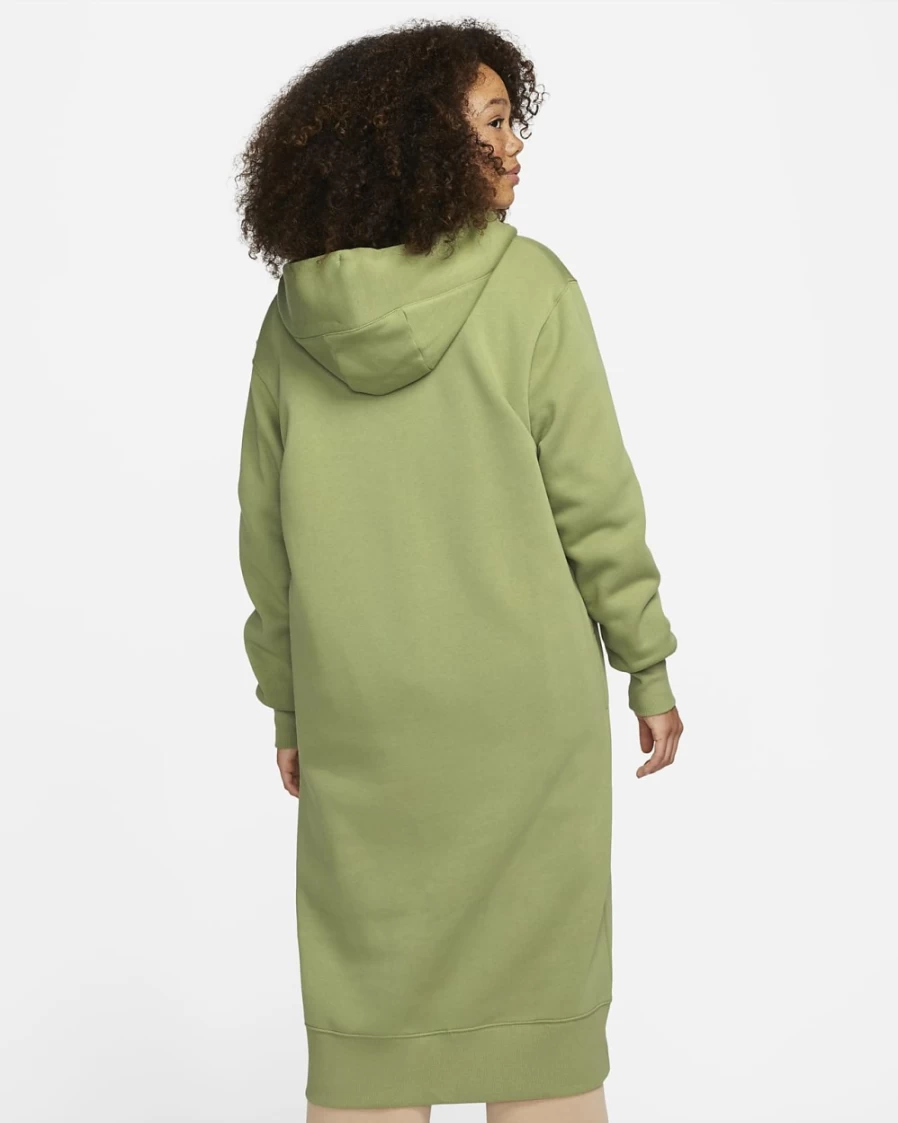Nike Women's Alligator/Sail Oversized Phoenix Fleece Full-Zip Hoodie - Sportswear Long Hooded Sweatshirt