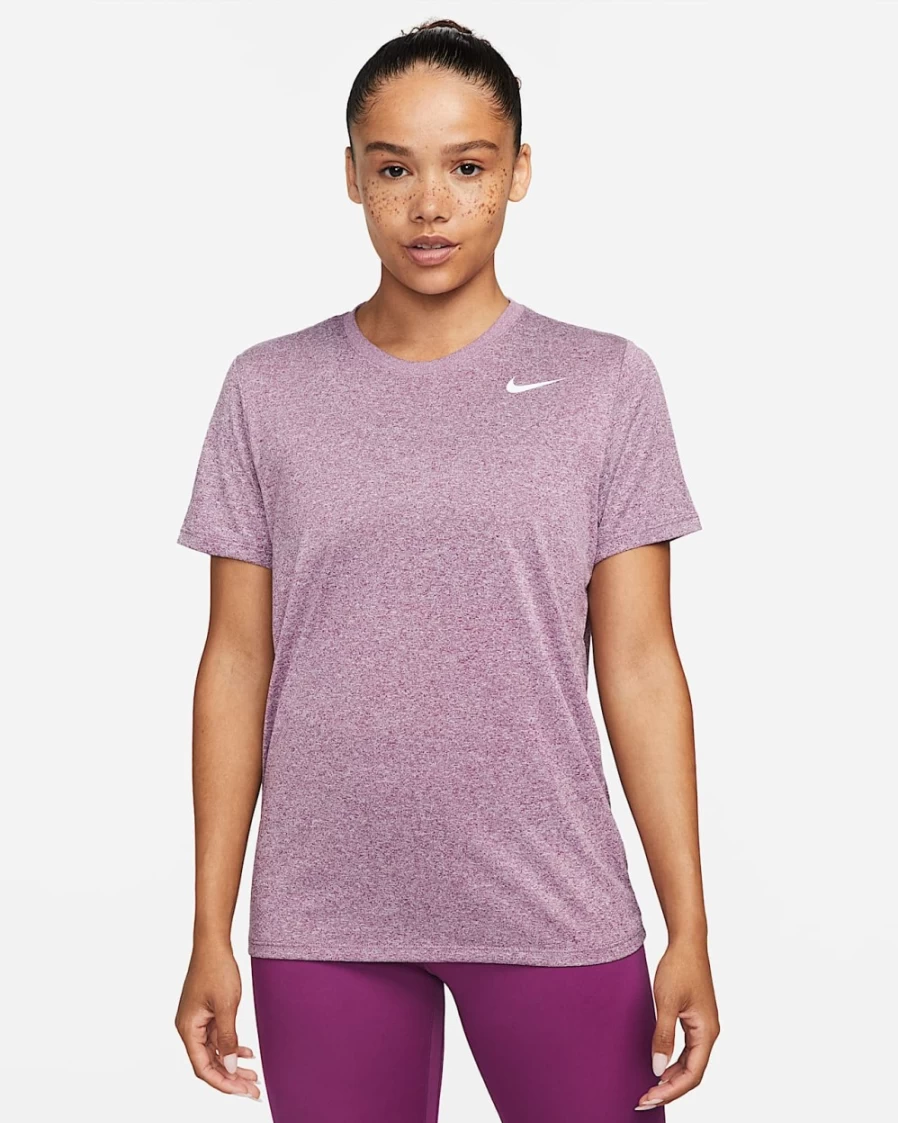 Nike Dri-FIT Women's T-Shirt - Viotech, Pure, Heather & White Colors - Moisture-Wicking Activewear Top