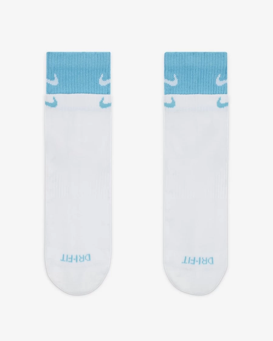 Nike Everyday Plus Cushioned Training Socks for Men & Women - White/White - Ankle Support & Comfort