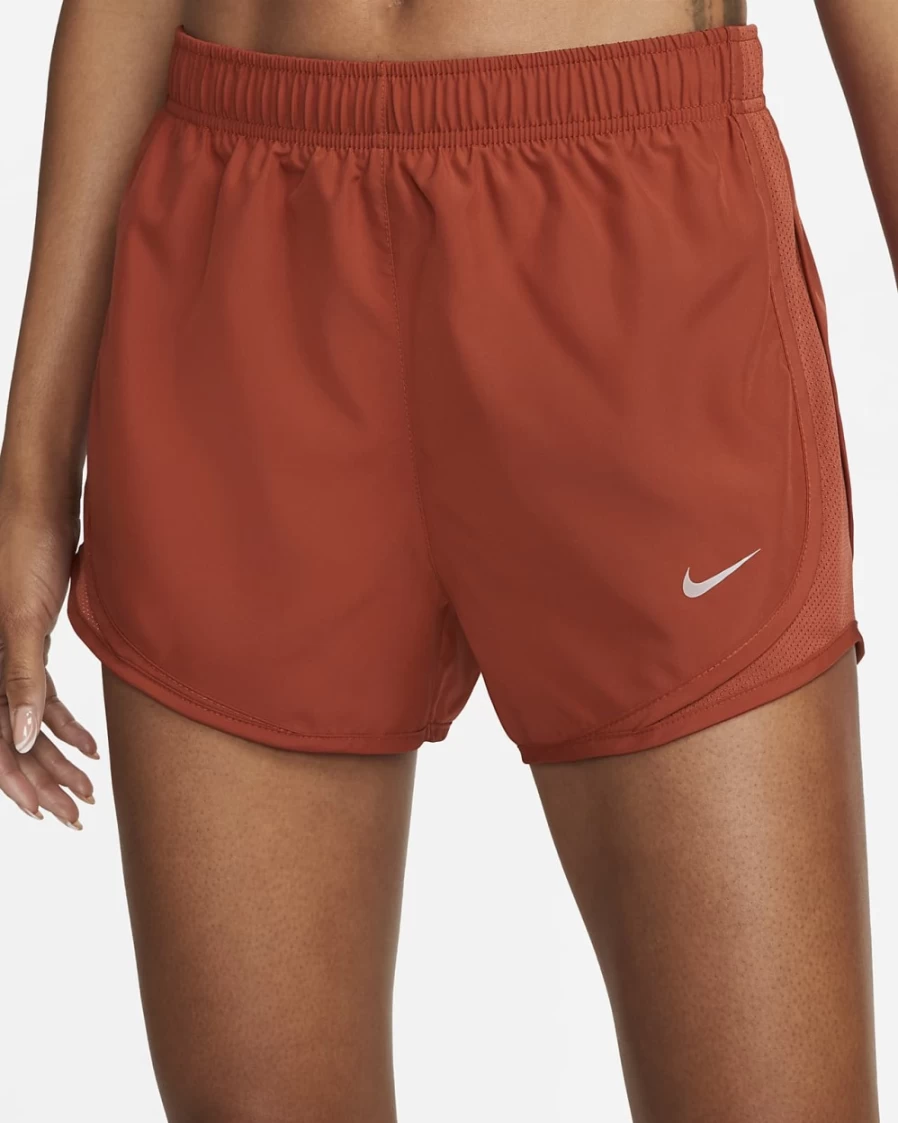 Nike Women's Tempo Brief-Lined Running Shorts - Cinnabar/Wolf Grey
