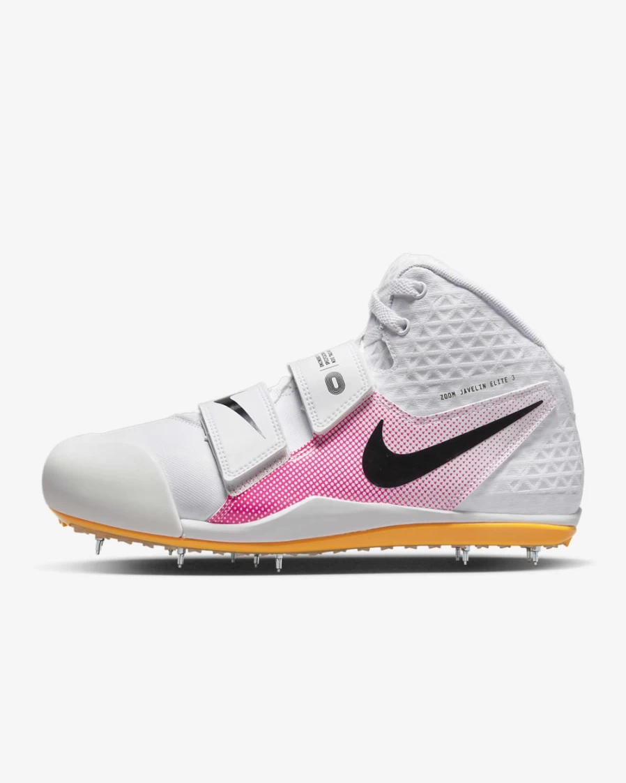 Nike Zoom Javelin Elite 3 Track & Field Throwing Spikes for Men & Women - White/Laser Orange/Hyper Pink/Black